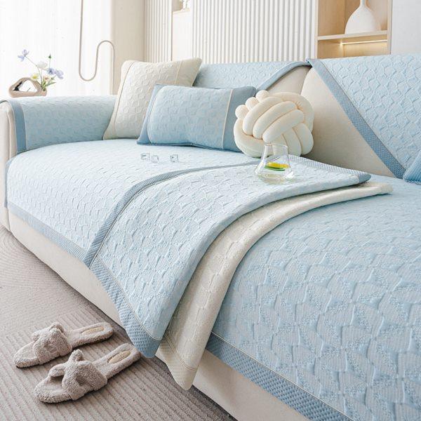 奶油风夏季沙发垫凉感一片式沙发套罩2025新款凉席组合坐垫靠背巾,居家布艺,沙发垫,淘宝优惠券,粉丝福利购,淘宝优惠卷