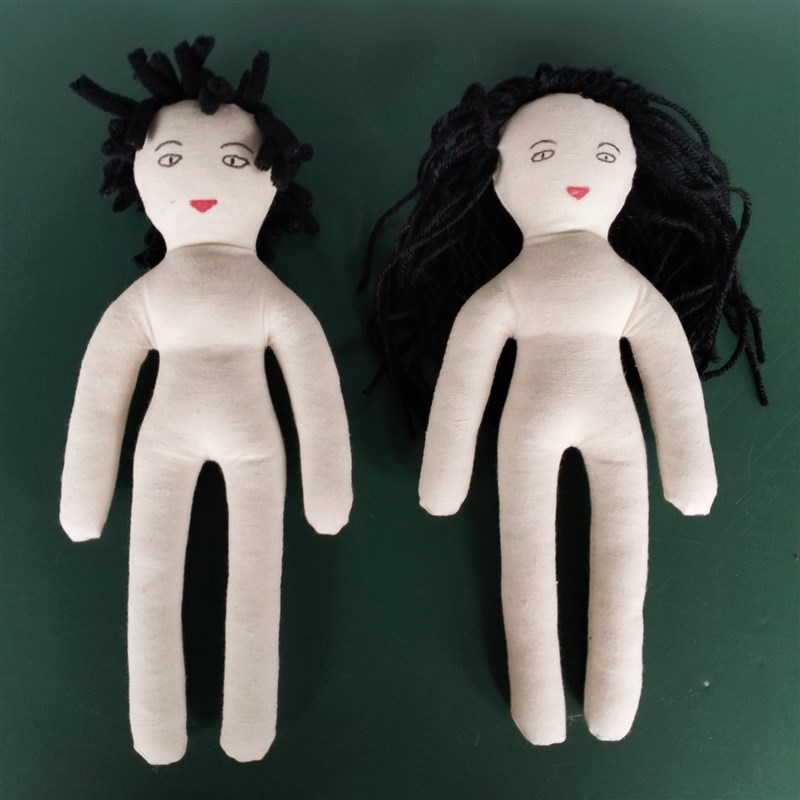 小的人偶扎素体白色娃娃棉布传统玩偶公仔毛绒手T工缝制创意巫道