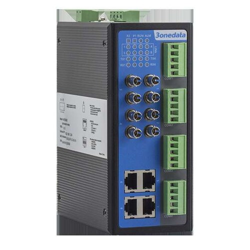 三旺 MES600-4T4F-4D 百兆二层网管4路百兆光、4路百兆电4路3串口