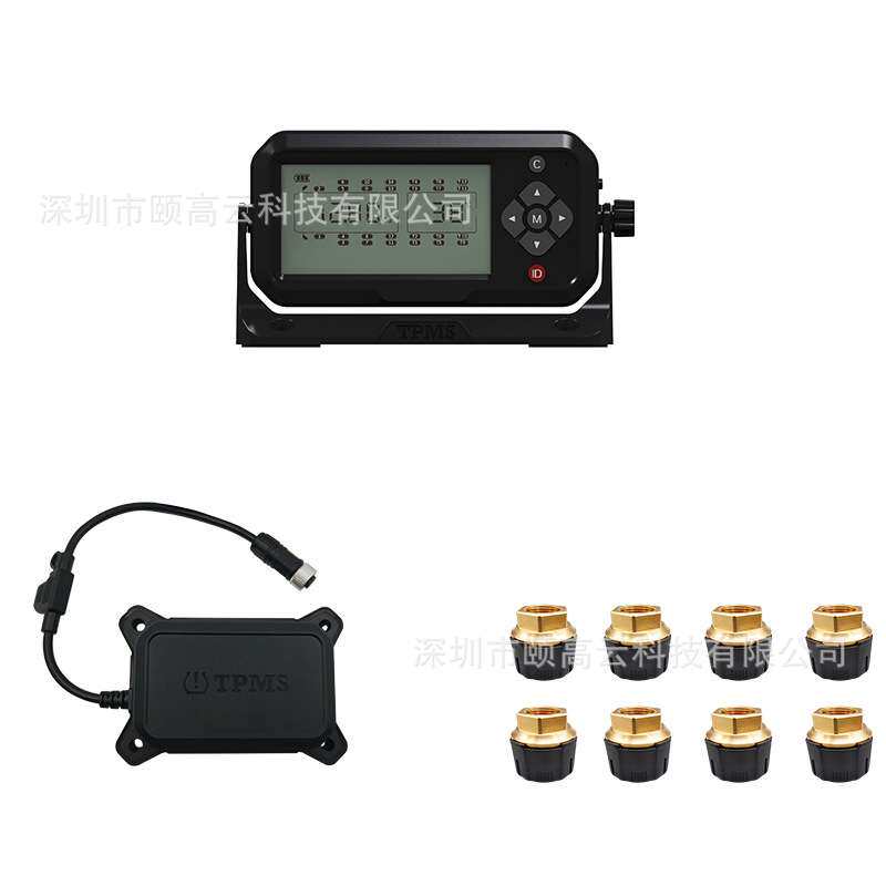 8轮 工程车/卡车 外置式OTR胎压监测系统TPMS 支持自动换挂