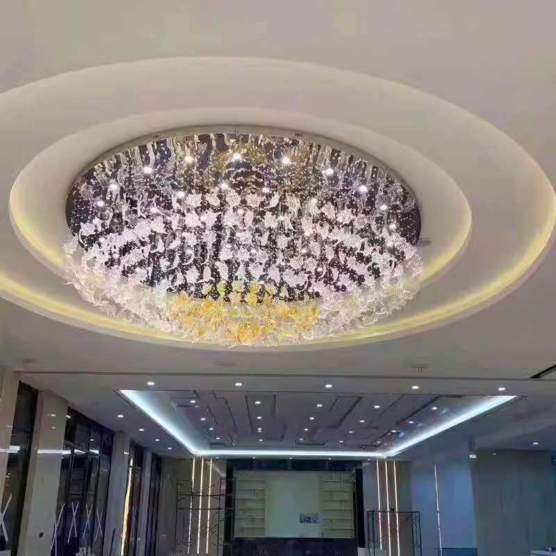 非标酒店大厅前台枫叶吊灯售楼部沙盘艺术造型别墅工程led灯