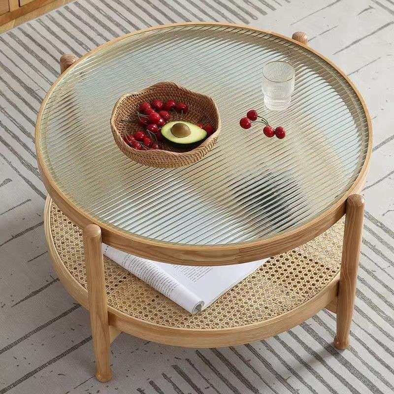 日式玻璃茶几实木藤编茶几组合北欧简约客厅家用小户型圆形边几,玩具/童车/益智/积木/模型,遥控车升级件/零配件,淘宝优惠券,粉丝福利购,淘宝优惠卷