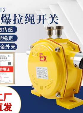 防爆拉绳开关(大手动)BKLT2铝合金外壳优质触轮操作便捷拉绳