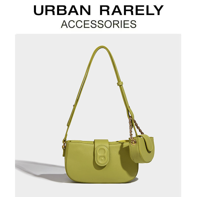 UR包包女2022新款春夏时尚A单肩斜挎包设计高级感小众腋下法棍包
