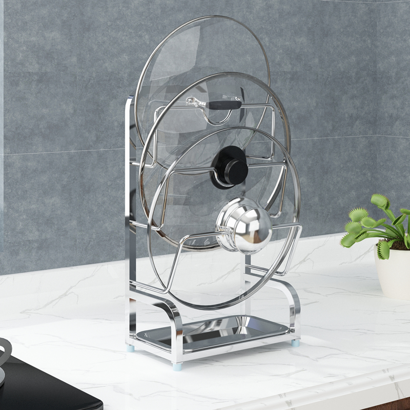 304不锈钢厨房k锅盖架菜板砧板收纳架免打孔壁挂厨房沥水架置物架