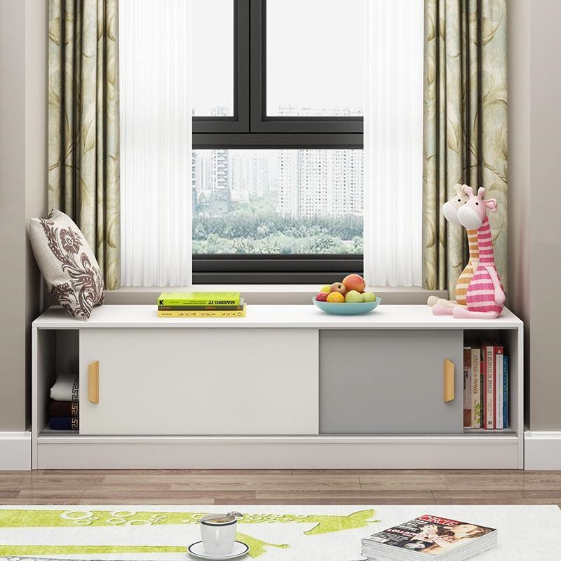 拉门柜飘移门阳台柜可坐人地柜收纳柜收纳窗O柜电视柜矮柜可定制
