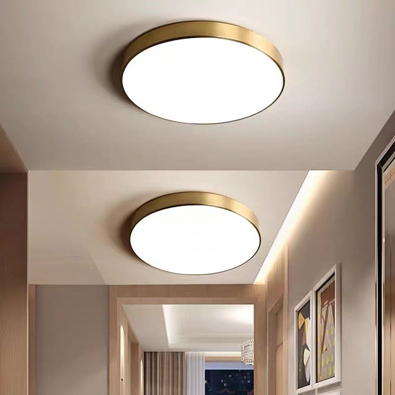 s%吸顶灯客厅卧室灯超薄全v铜轻奢简约家用阳台书房楼梯过道现代