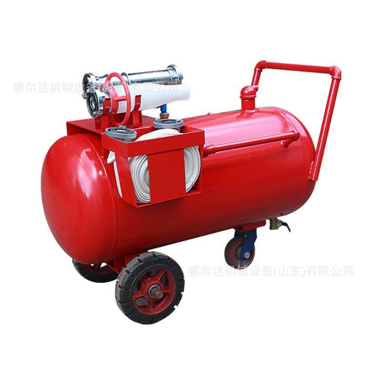 移动式泡沫罐手动移动泡沫推车 PY4-300半固定式泡沫灭火装置