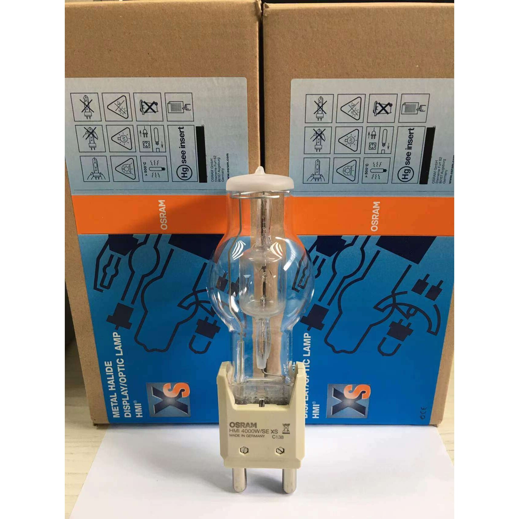 OSRAM欧司朗HMI4000W/SE 4K影视镝灯灯泡高色温老化测试灯泡