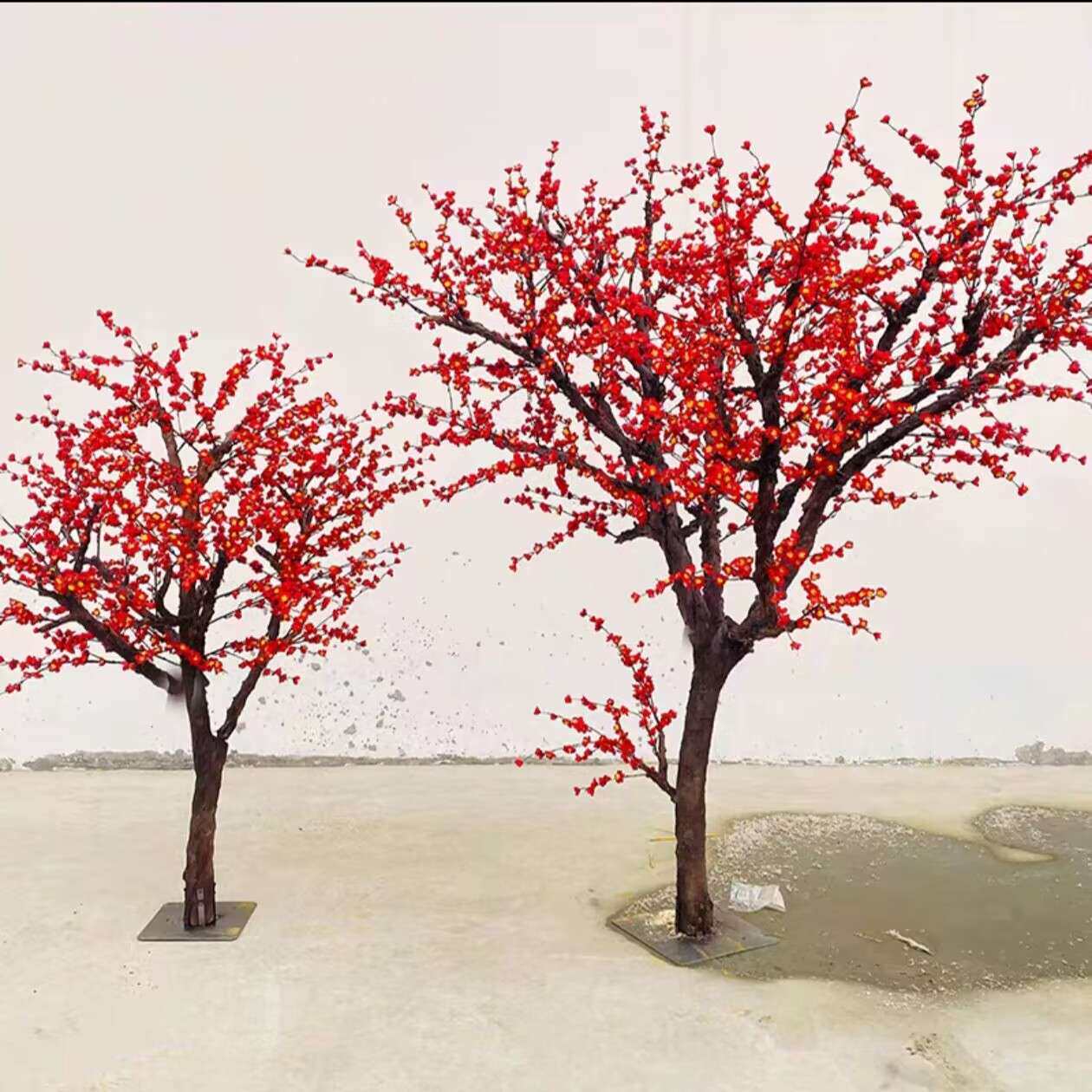 仿真梅花树大型假桃花树商场酒店落地装饰绿植摆放红梅树假树腊梅