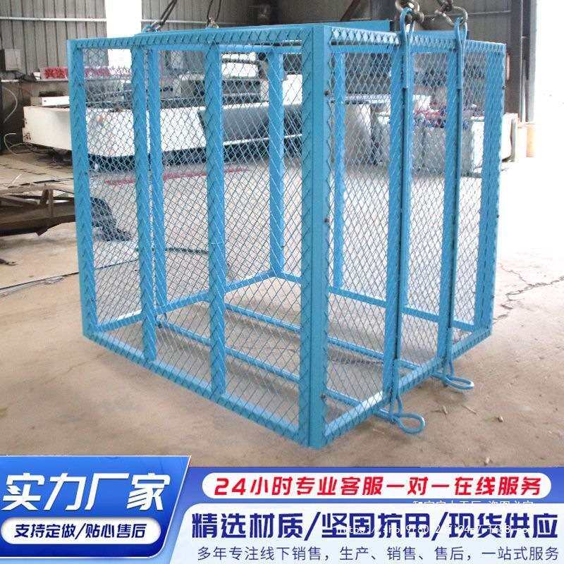 现货加气砖吊笼建筑工地上料升降笼高空作业起砖吊笼网格加气砌砖