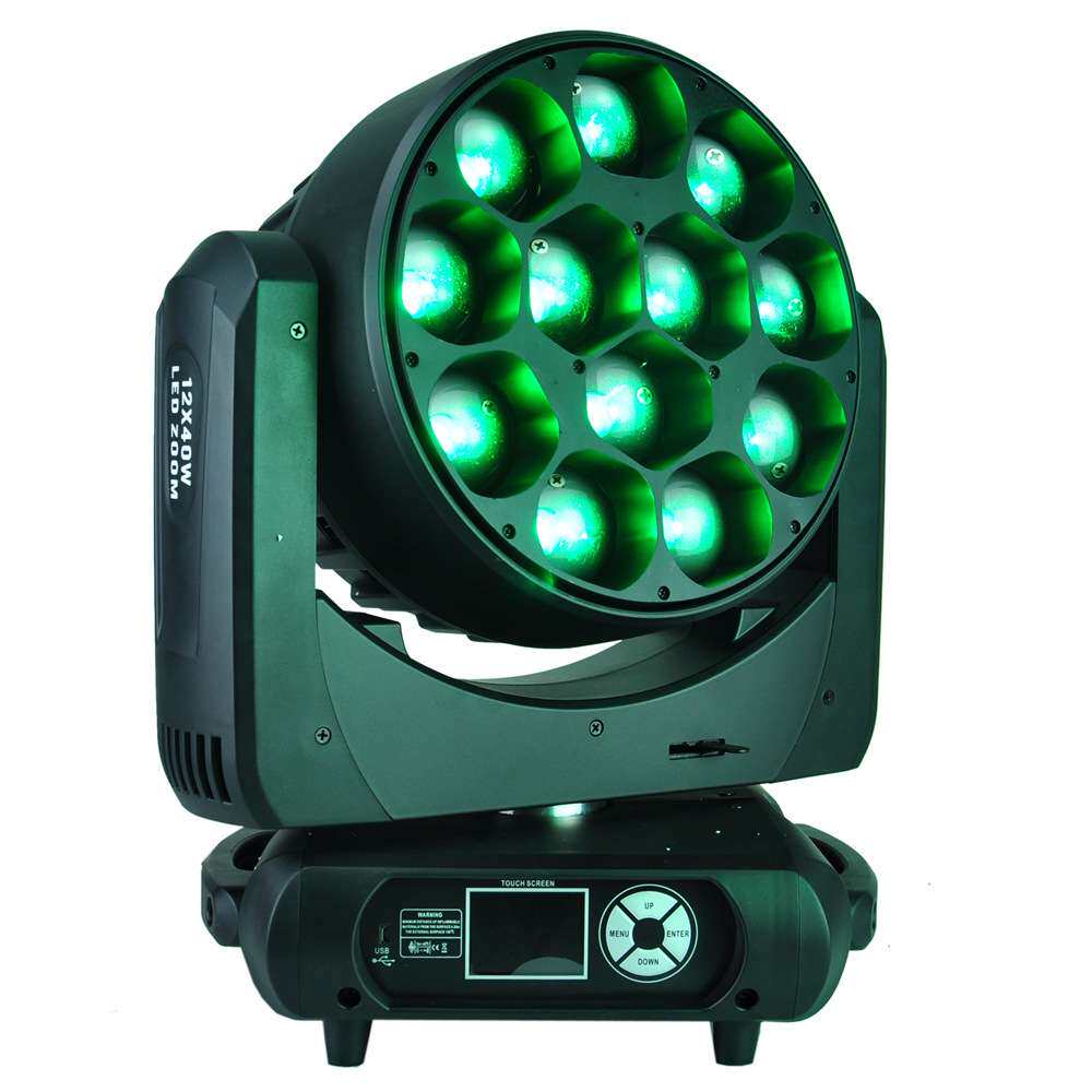 现货LED染色光束帕灯12颗40瓦COB调焦二合一灯珠19/67双通道灯具