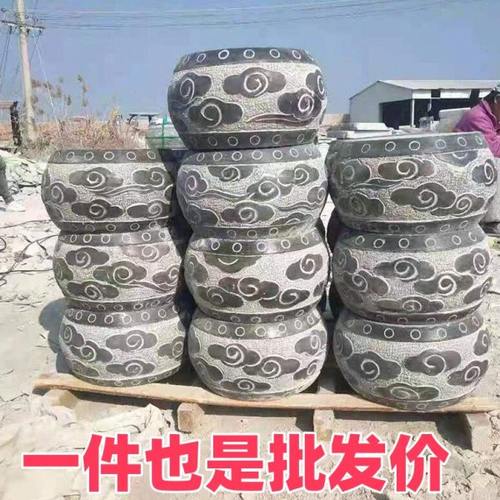 石柱墩青石墩子底座木柱脚实心柱顶雕刻石磉仿古空心柱子皮柱础石