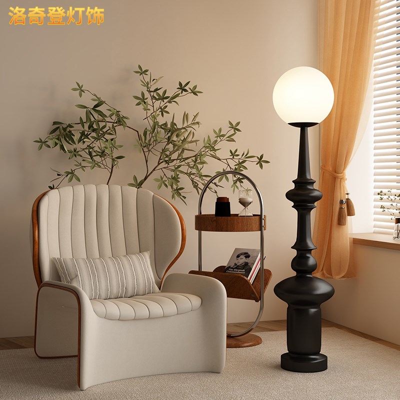 意大利复古客厅落地摆q件电视柜沙发旁中古高级感卧室床头装饰灯