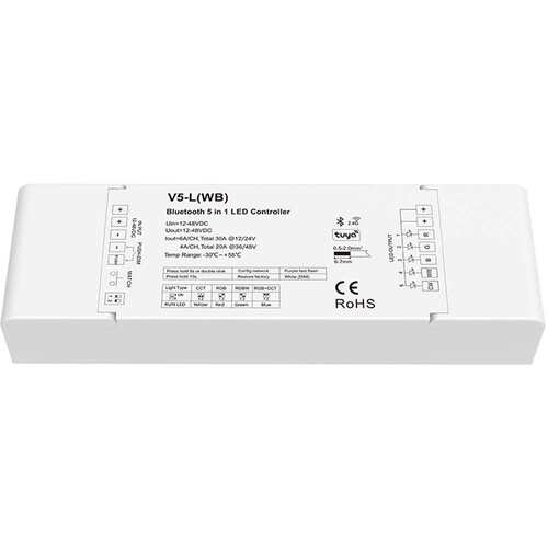 V5-L(WB)蓝?&RF5合1 LED控制器RGB RGBW RGB+CCT?温单?LED灯带