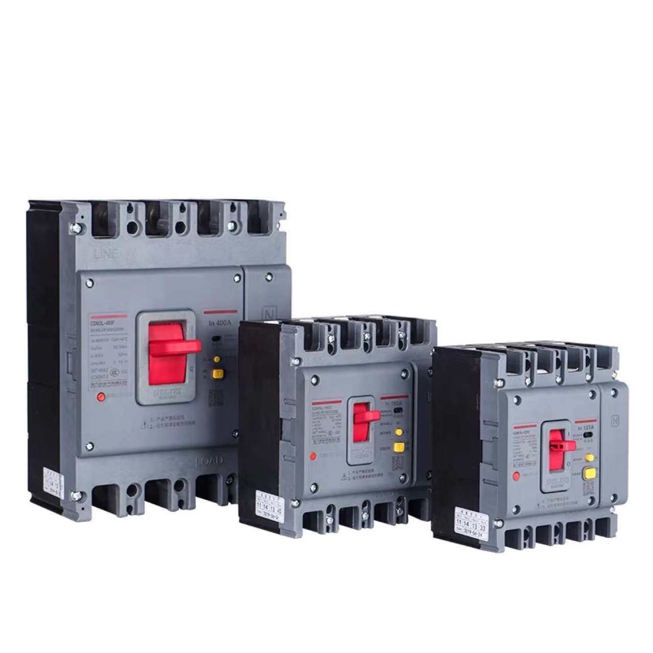 促销现货塑壳断路器CDM3-63C100A160A250A400A空气开关3P