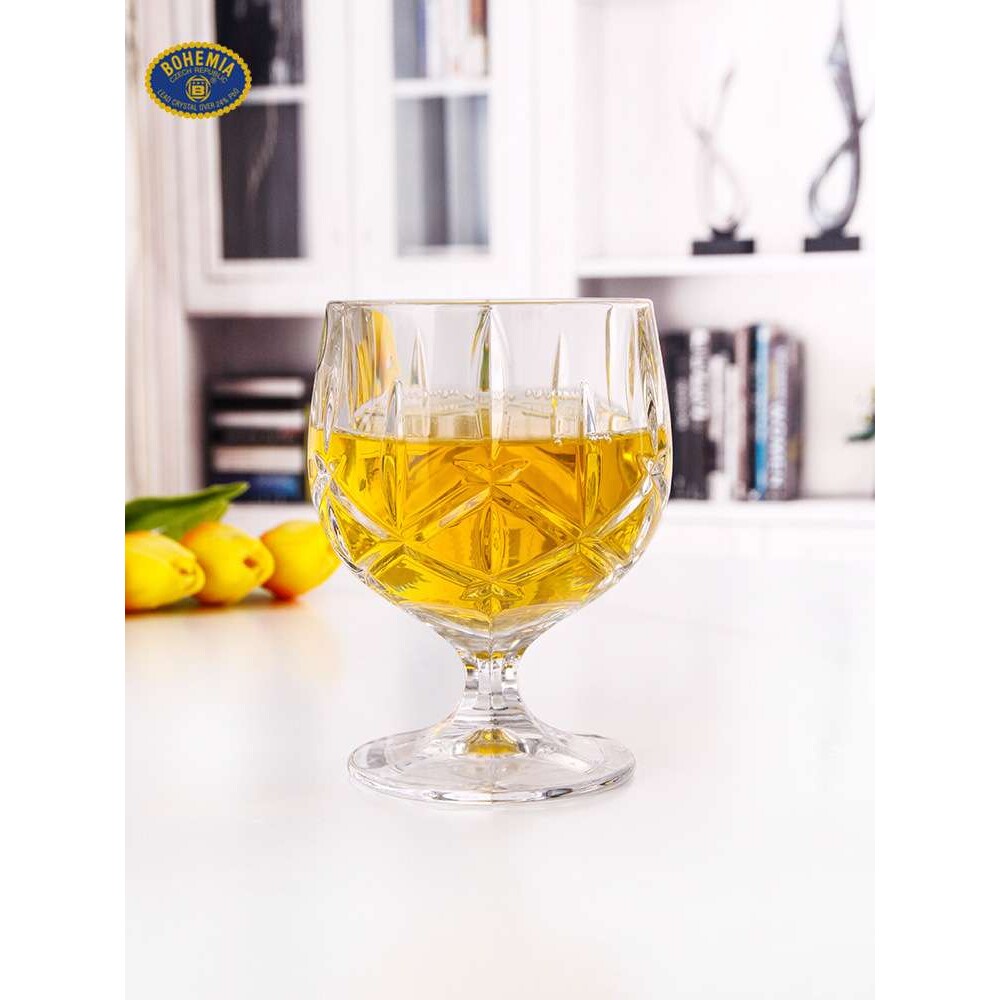 捷克BOHEMIA进口水晶玻璃高脚杯白兰地杯菱格酒瓶干邑杯红酒杯