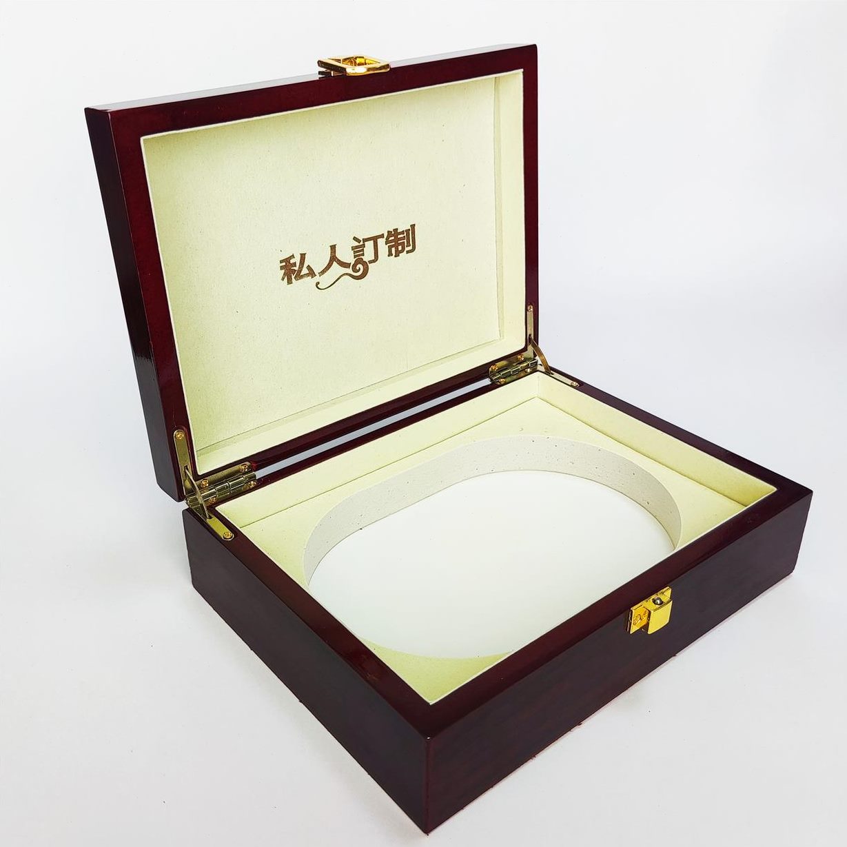 漆现货源礼盒纹亮面可盒木盒子红木logo高档腰带包装皮带加工厂头