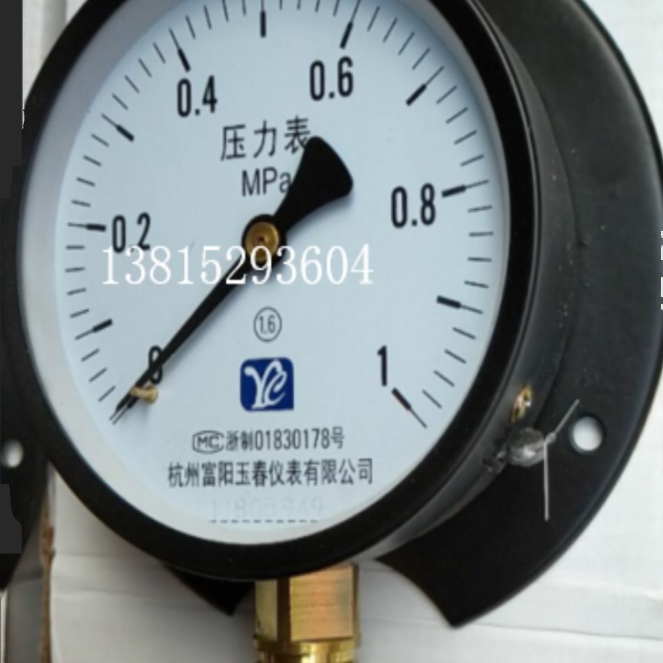 盘/1mpaT.10带/固定船用6边YC2.5式压力表后背 水压表径向10杭州