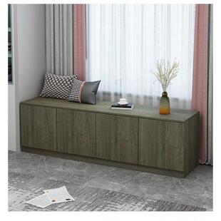 飘窗柜可坐客厅床头长条柜落地柜阳台柜储物柜家用矮柜按压式柜门