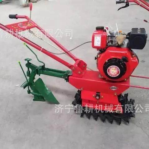 链轨微耕机小型手扶式汽油柴油款带开沟器翻转犁家用犁地耕地机器