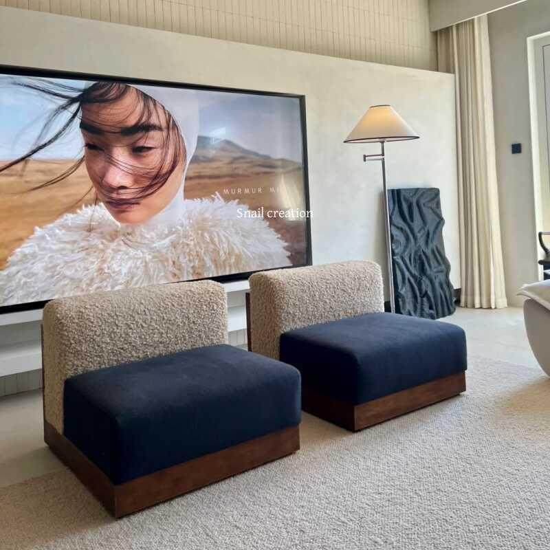 中古实木单人沙发客厅阳台设计师创意拼色休闲椅复古风布艺沙发椅,电子元器件市场,其它元器件,淘宝优惠券,粉丝福利购,淘宝优惠卷