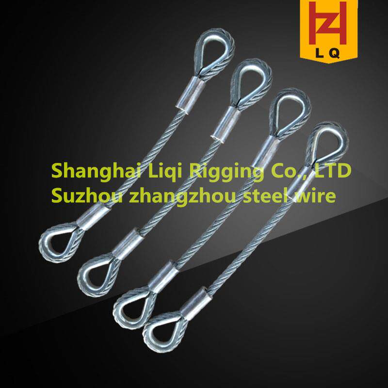 供应起重吊装用钢丝绳吊索具，镀锌压制索具 起重用压制无油钢绳