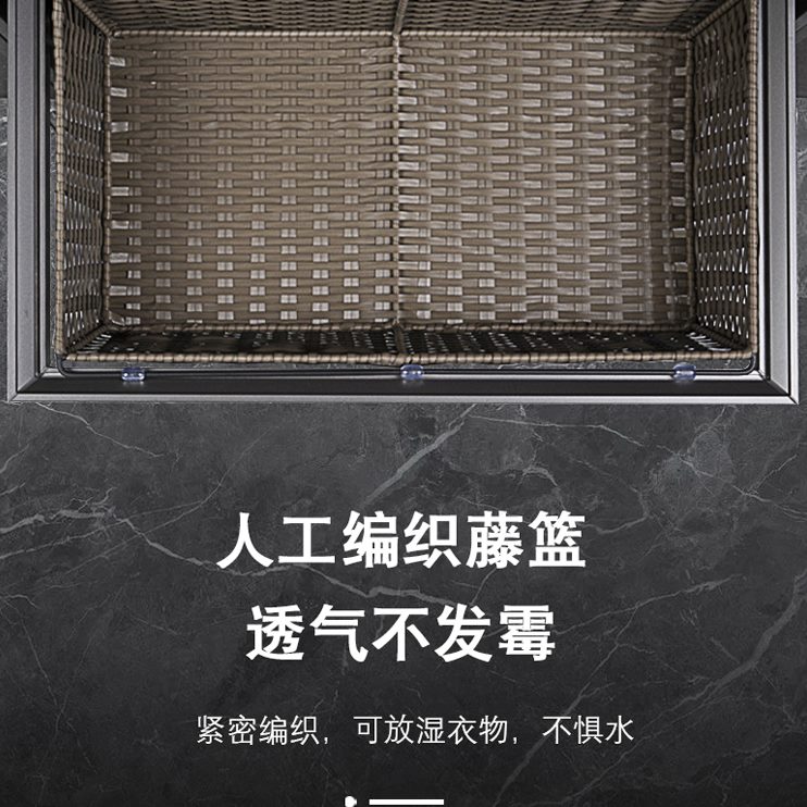 篮伸缩裤架抽拉家用编织篮式衣柜抽屉式藤衣帽间内置衣柜收纳拉篮