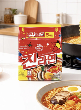 不倒翁金拉面 泡菜拉面芝士拉面 韩国OTTOGI/OTOKI原装进口速食面