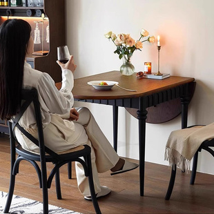 橡木全实木餐桌椅组合现代简约方圆两用可伸缩折叠饭桌新中式桌子