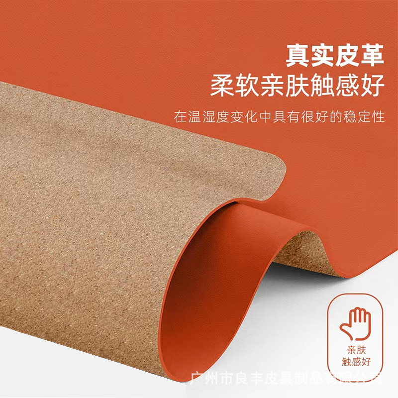 软木皮革鼠标垫笔记本电脑键盘桌面超大纯色办公桌垫印刷图案LOGO