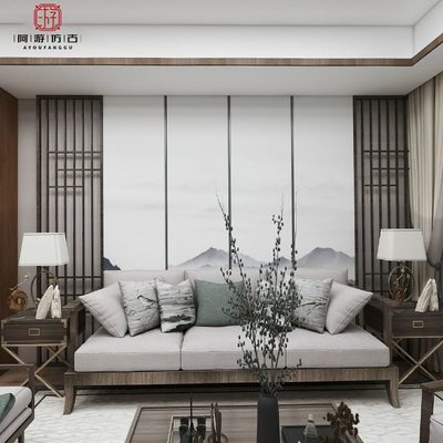 实木花格镂空雕花东阳木雕屏风隔断吊顶装饰中式仿古门窗格栅背景
