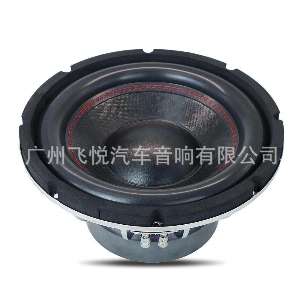 DM10寸新款无源低音炮喇叭4+4OHM双磁双线圈设计银色铝合金盆架