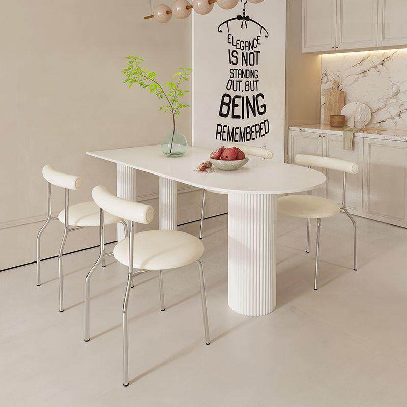 奶油风纯白色岩板餐桌餐椅组合现代简约小户型家用半圆形吃饭桌子,鲜花速递/花卉仿真/绿植园艺,割草机/草坪机,淘宝优惠券,粉丝福利购,淘宝优惠卷