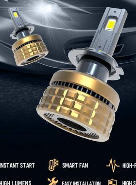 汽车LED大灯 双铜管大功率120瓦超亮远近一体LED车灯H4 H7 H11 H3