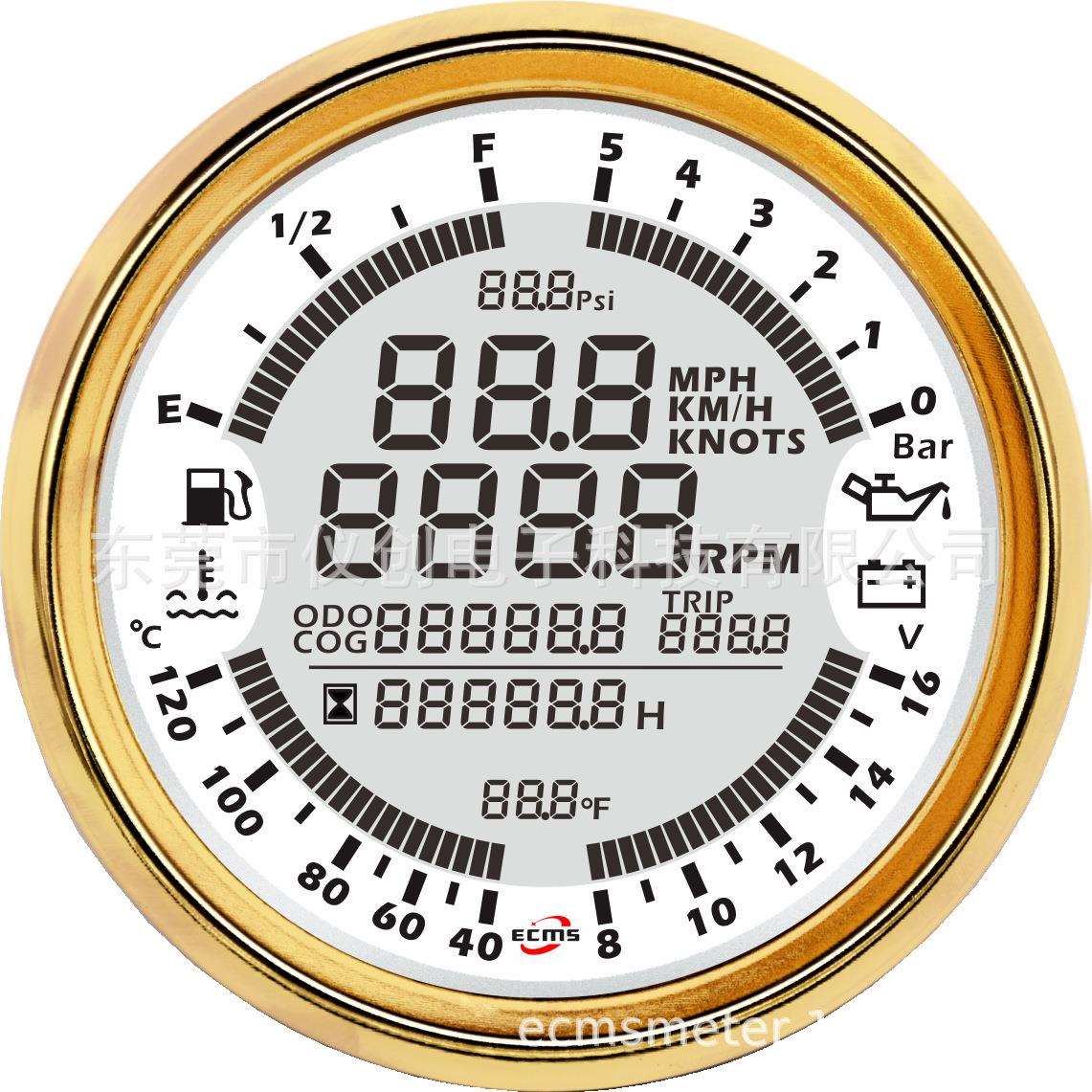六合一 水温 油位 电压 油压 速度 转速 小时计