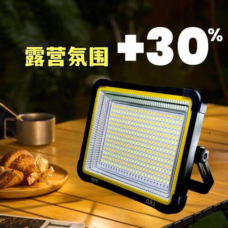 新款LED户外强光太阳能充电照明led摆摊露营夜市施工灯大容量应急