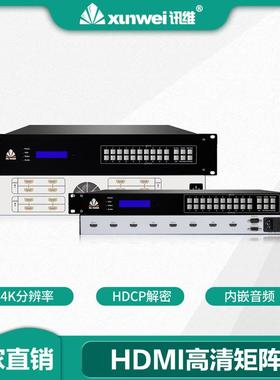 64路高清hdmi音视频矩阵切换器分配器64x64高清hdmi触摸屏矩阵