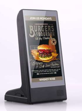 FYD-898无线视频图片播放8寸触摸屏餐厅手机充电桌面广告机