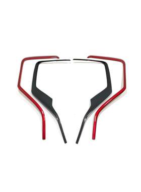 21CRV前杠饰条*4（碳纤纹+透明红）