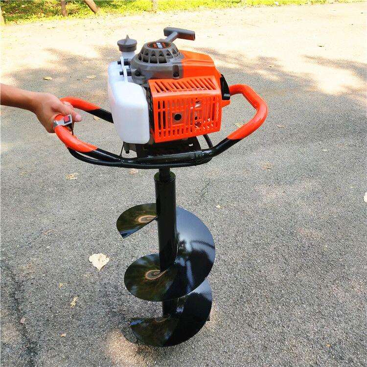 鸡西便携式果园植树机 汽油小型挖坑机 四冲程汽油地钻挖坑机