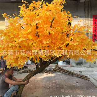 园林景观装饰仿真胡杨树 假绿植仿真树 酒店落地装饰假胡杨树