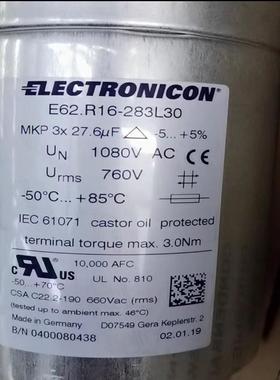 ELECTRONICON E62.R16-283L30 3*27.6UF 760V/1080VAC 薄膜电容器