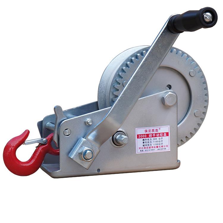 手摇绞盘卷扬机家用小吊机绞车手动提升机小型升降牵引自锁