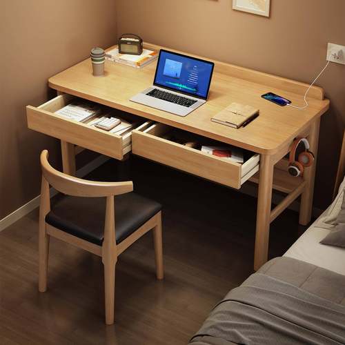 实木书桌40/60CM桌子简易家用学生学习桌小户型床边窄书桌电脑桌