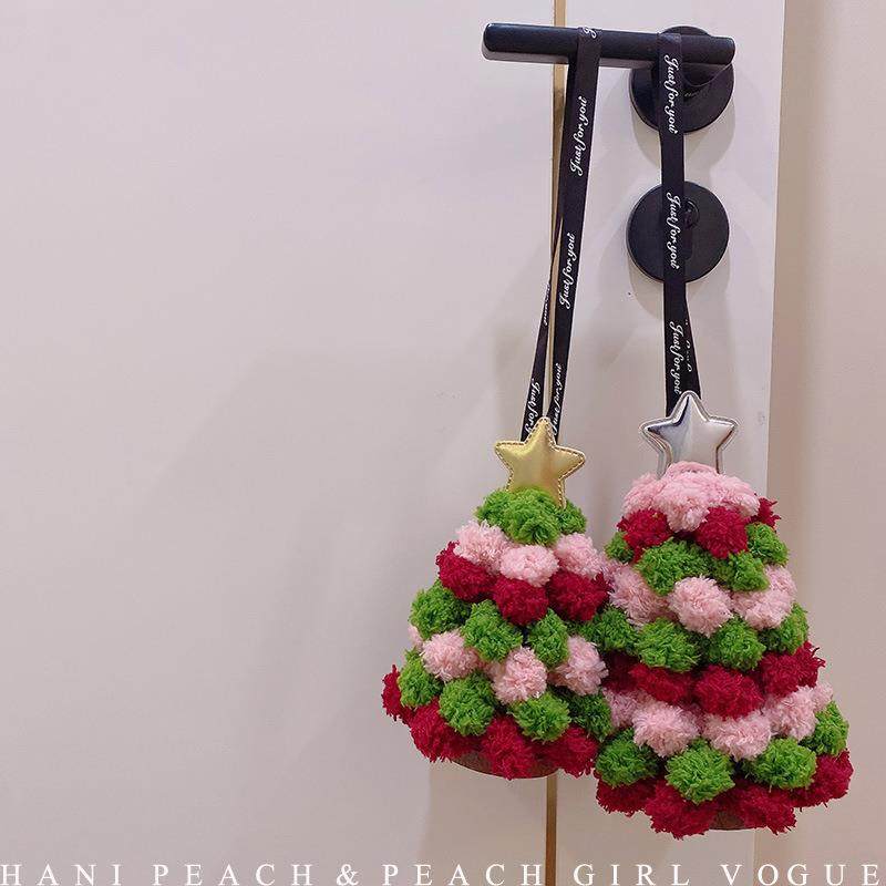 11114星星扭扭棒圣诞树挂件车挂门挂壁挂圣诞节氛围装饰摆件挂饰