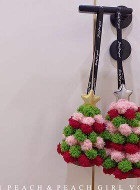 11114星星扭扭棒圣诞树挂件车挂门挂壁挂圣诞节氛围装饰摆件挂饰