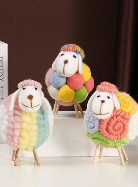 创意可爱小羊治愈系小物件办公室桌D面工位房摆件房间装饰女生礼