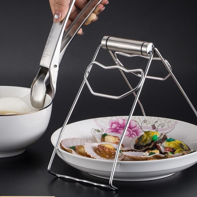 304不锈钢取碗夹提盘器家用厨房防烫夹三件O套蒸锅抓盘子神器防滑