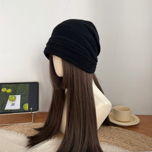 堆堆帽子女条纹款 韩版 秋冬新款 秋冬包头帽月子Y32 下单立减50